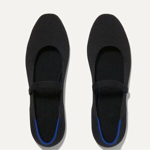 Rothy's Black the square Mary Jane Flats square toe ballet shoes 8